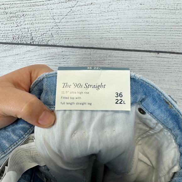 Abercrombie & Fitch Plus Size 90's Ultra High Rise Straight Leg Jeans Size 22L - Picture 8 of 9